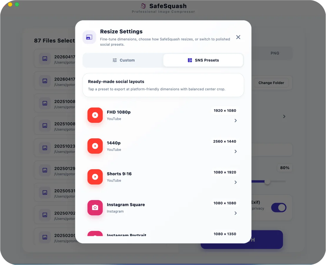 SafeSquashのアプリアイコン生成ツール画面